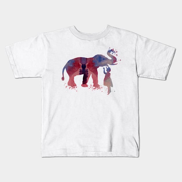 elephant and child Kids T-Shirt by TheJollyMarten